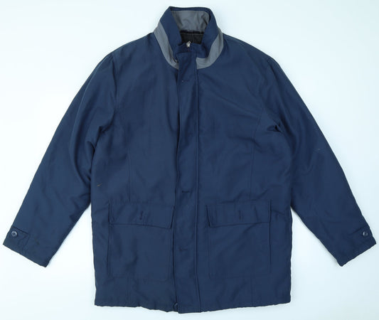 Premier Man Mens Blue Rain Coat Coat Size M