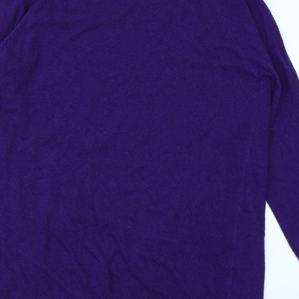 M&S Collection Womens Purple Knit Pullover Jumper Size 12