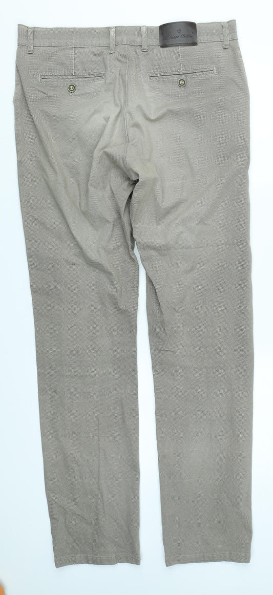 Adriano Calitri Mens Brown Trousers Size 34 in L32 in