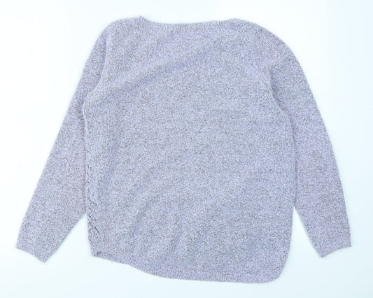 M&Co Womens Purple Pullover Jumper Size 14