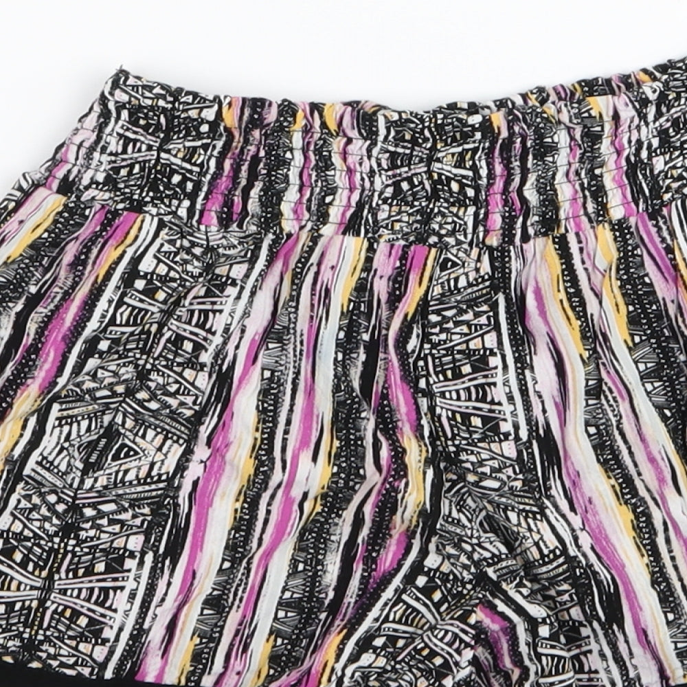 Cotton On Womens Multicoloured Geometric Sweat Shorts Size S - Stretch waistband