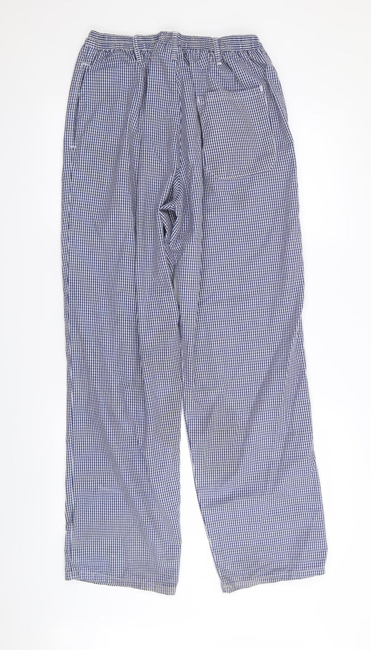 uniform brands Mens Blue Check Trousers Size 28 in L30 in