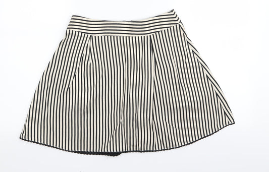 Miss Selfridge Womens White Striped Mini Skirt Size 8