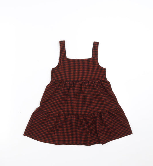 George Girls Brown Check Fit & Flare Size 18-24 Months