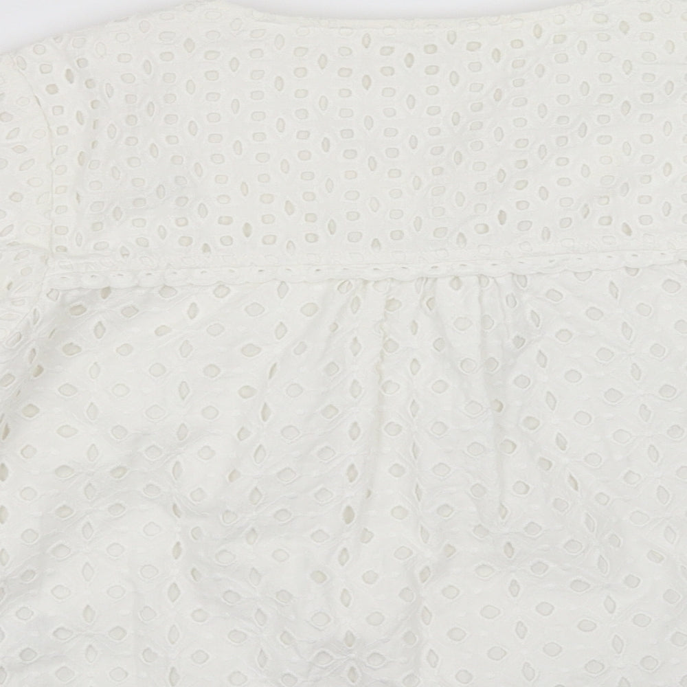 Marks and Spencer Womens White Geometric Jacket Size 10