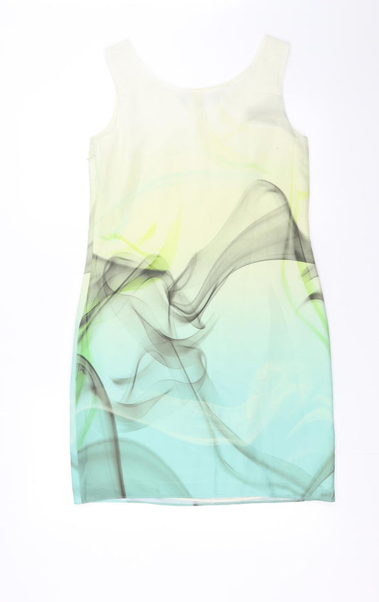 Principles Womens Green Shift Size 8 - Abstract Design