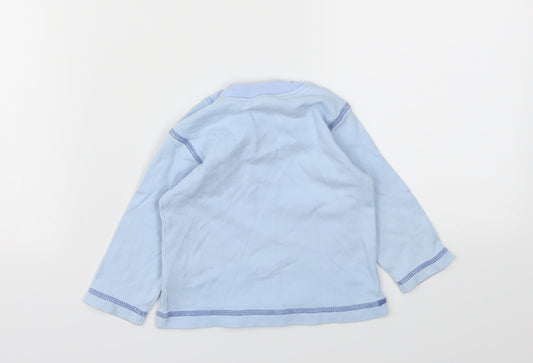 BHS Girls Blue Basic T-Shirt Size 6-9 Months