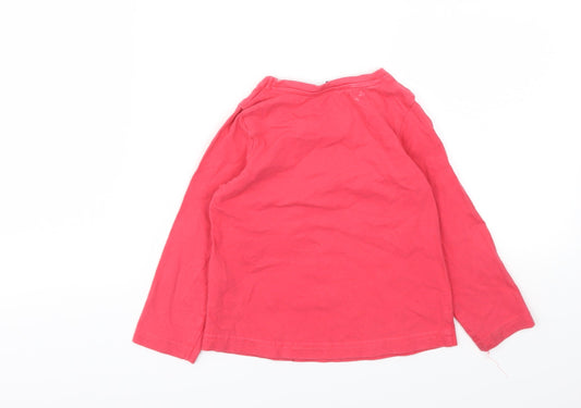 George Girls Orange Animal Print Basic T-Shirt Size 2-3 Years