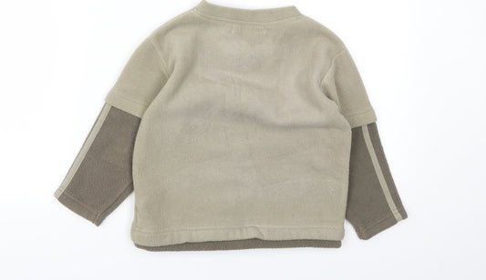 George Boys Brown Pullover Sweatshirt Size 2-3 Years