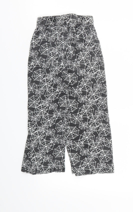 DISNEY Girls Black Animal Print Jogger Trousers Size 3 Years