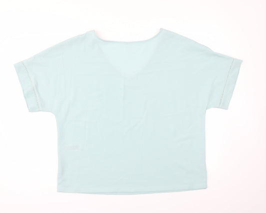 M&S Womens Blue Basic Blouse Size 14