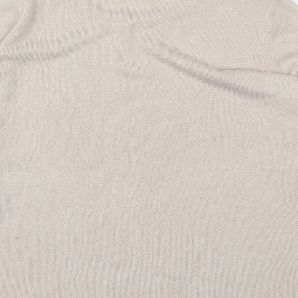 BM Womens Beige Pullover Jumper Size M