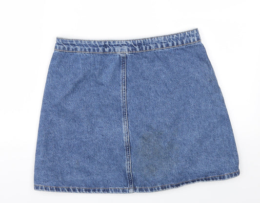 DENIM &CO Womens Blue A-Line Skirt Size 12
