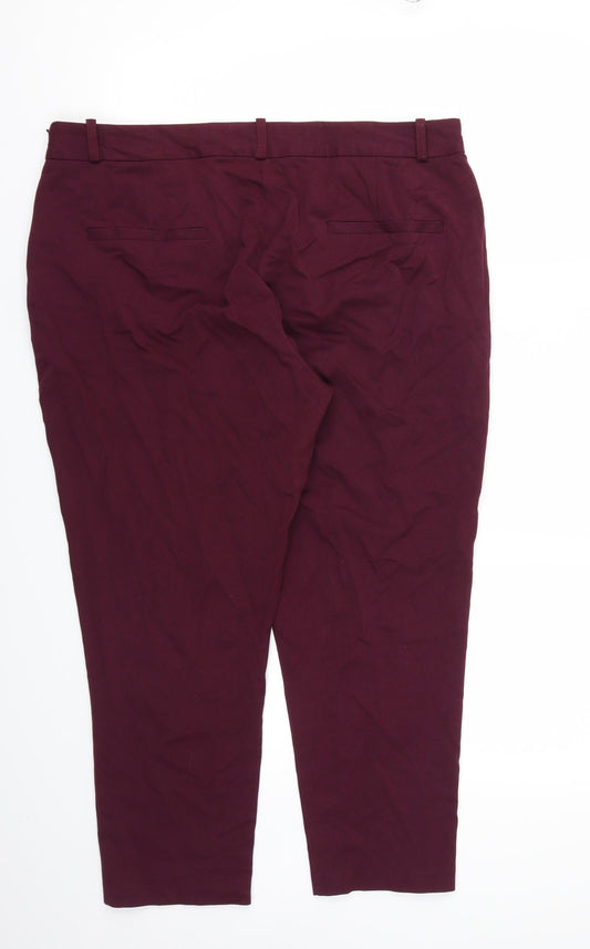 Princples Womens Purple Trousers Size 16 L25 in