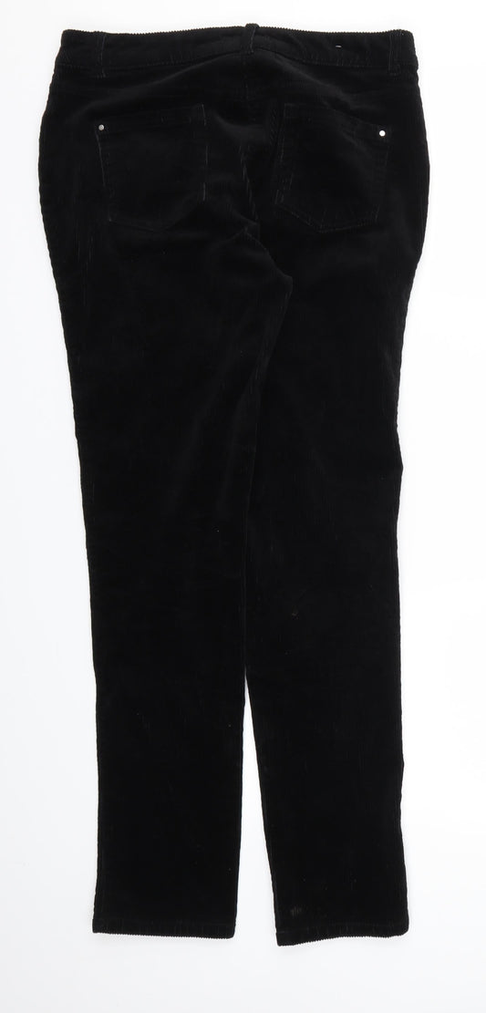 M&Co Womens Black Trousers Size 10 L30 in
