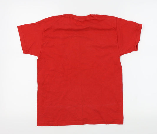 Fruit of the Loom Boys Red Basic T-Shirt Size 9 Years - inspired