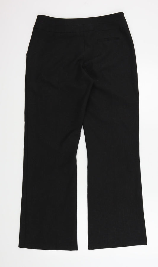 M&Co Womens Black Trousers Size 10 L29 in