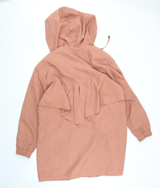 Savannah Womens Pink Rain Coat Coat Size 10