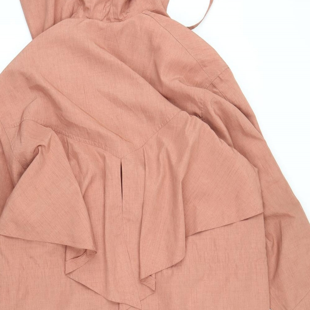 Savannah Womens Pink Rain Coat Coat Size 10