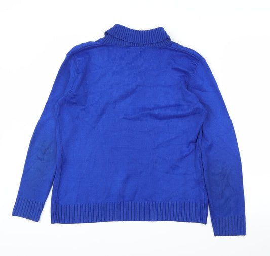 CHIC Womens Blue Pullover Jumper Size M
