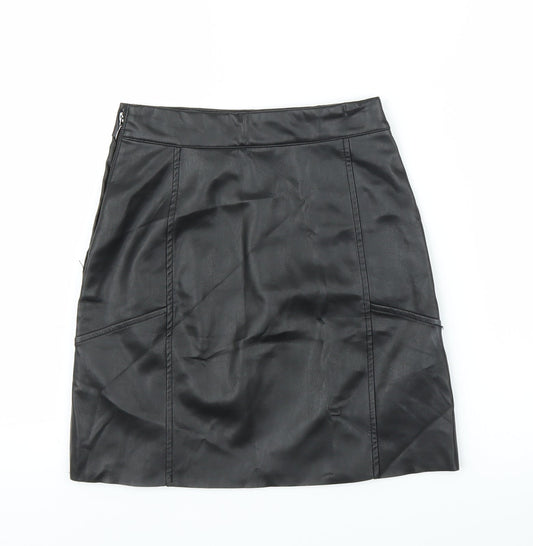 H&M Womens Black A-Line Skirt Size 4