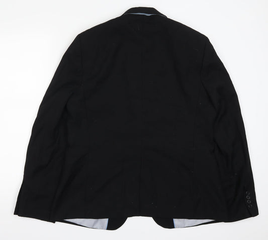 Peter Worth Mens Black Jacket Suit Jacket Size 42