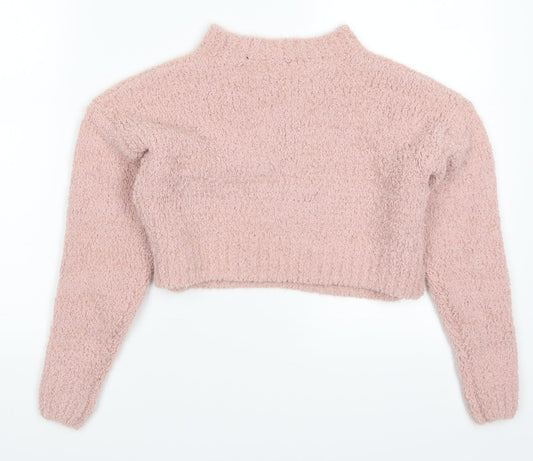 New Look Girls Pink Pullover Jumper Size 10-11 Years