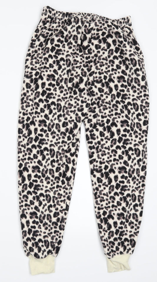 Goerge Womens Beige Animal Print Trousers Size 8 L26 in - Loungewear