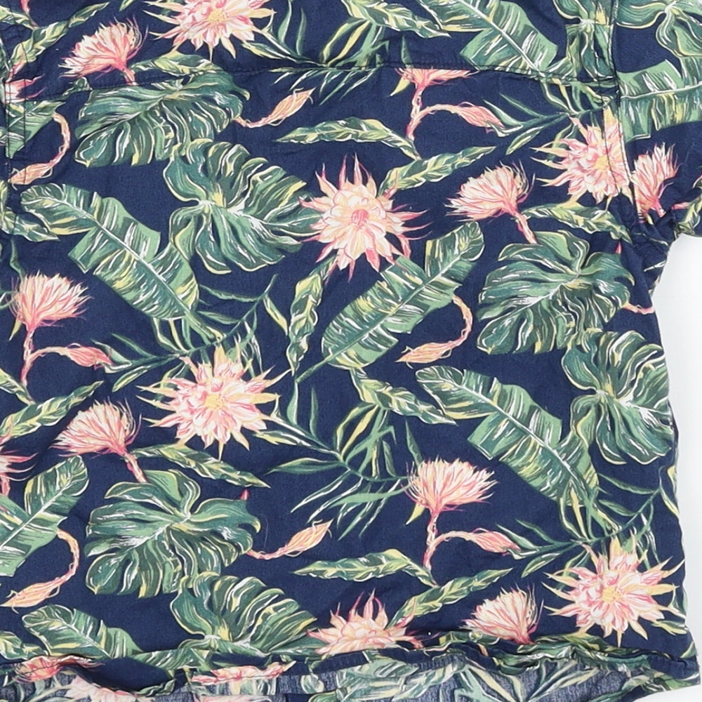 Primark Boys Blue Floral Basic Button-Up Size 3-4 Years