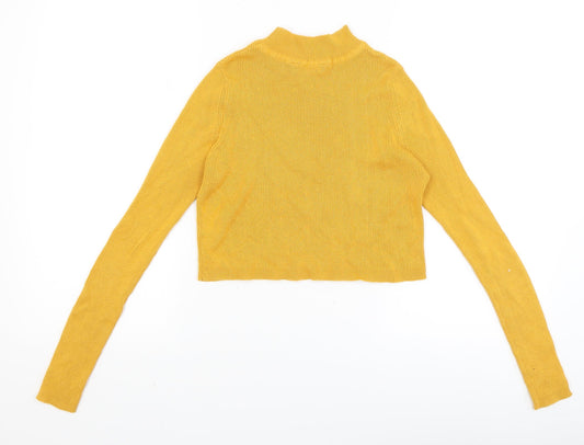 Select Womens Yellow Basic T-Shirt Size 6
