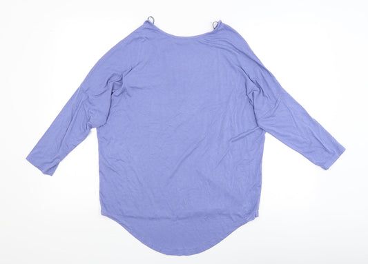 Select Womens Purple Basic T-Shirt Size 8
