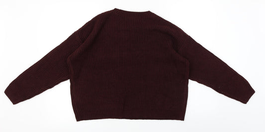 New Look Womens Purple Pullover Jumper Size S