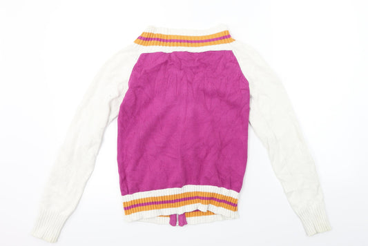 Brave Soul Womens Pink Full Zip Jumper Size M