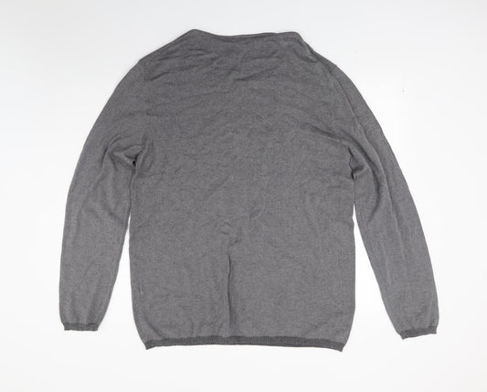 Straight up Mens Grey Pullover Jumper Size XL