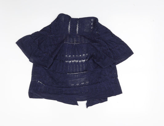 Marks and Spencer Womens Blue Knit Wrap Jumper Size 10
