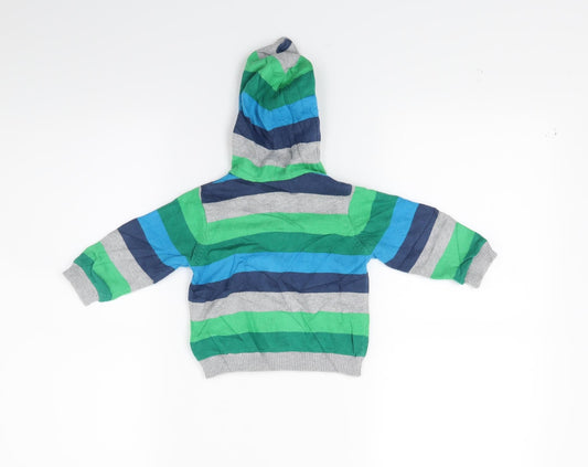 Blue Zoo Boys Multicoloured Striped Full Zip Jumper Size 3-6 Months