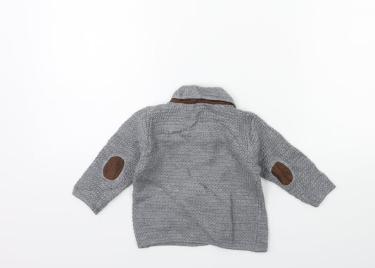 Mayoral Baby Grey Knit Cardigan Jumper Size 3-6 Months