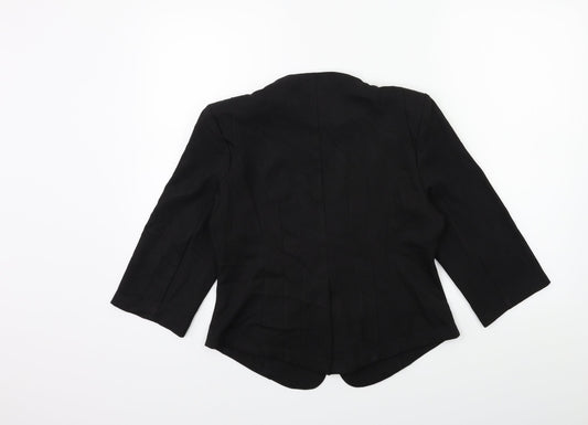 eve Womens Black Jacket Blazer Size 12