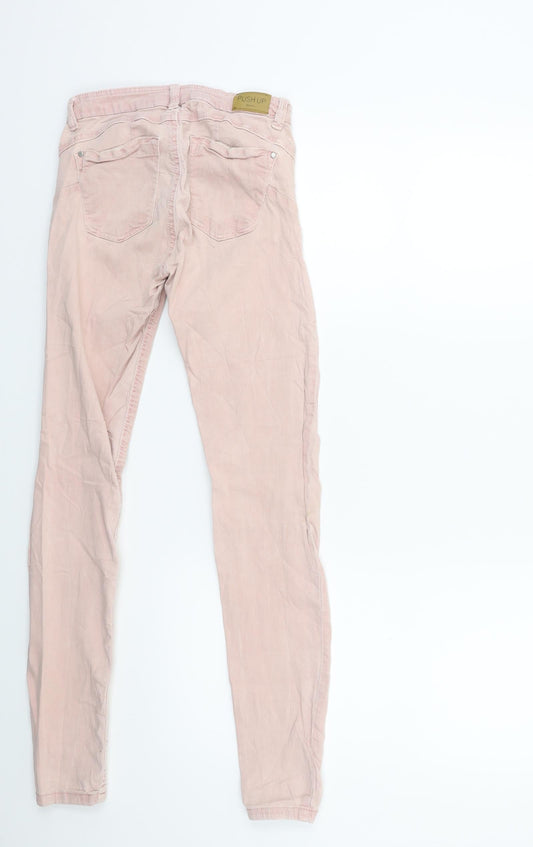 Bershka Womens Pink Denim Skinny Jeans Size 6 L30 in