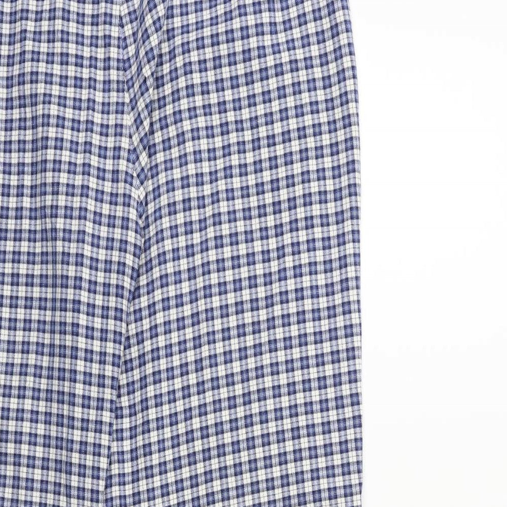 ANNA MONTAUA Womens Blue Check Snow Pants Trousers Size 16 L29 in