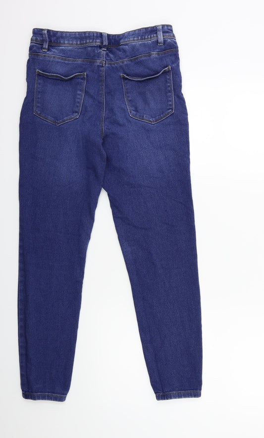 Denim & Co. Womens Black Denim Skinny Jeans Size 12 L27 in
