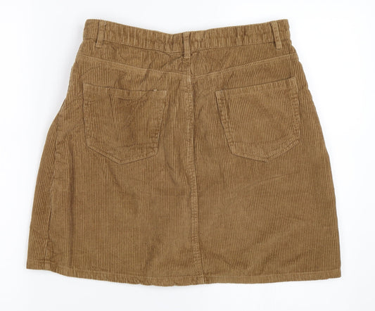Pieces Womens Beige Corduroy Mini Skirt Size M