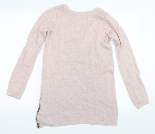 H&M Girls Pink Pullover Jumper Size 14 Years