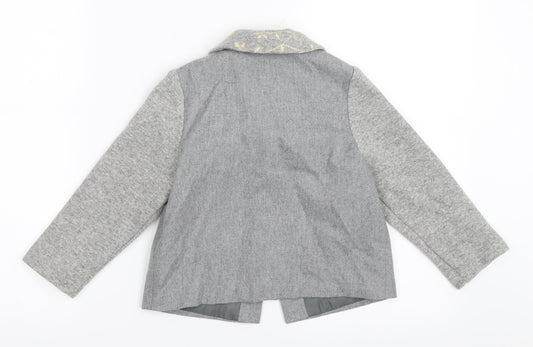 Minimayoral Girls Grey Jacket Coat Size 4 Years