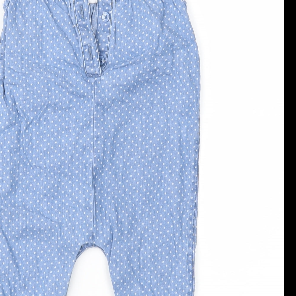 George Girls Blue Polka Dot Romper One-Piece Size 3-6 Months