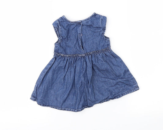 NEXT Girls Blue Denim Fit & Flare Size 0-3 Months