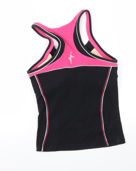 Cherilon Womens Black Colourblock Basic Tank Size L