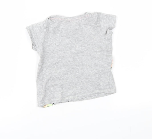 Pep&Co Girls Grey Basic T-Shirt Size 9-12 Months