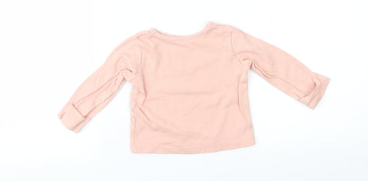 George Girls Pink Basic T-Shirt Size 6-9 Months