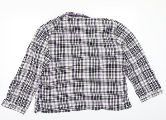 La Senza Womens White Check Basic Button-Up Size M